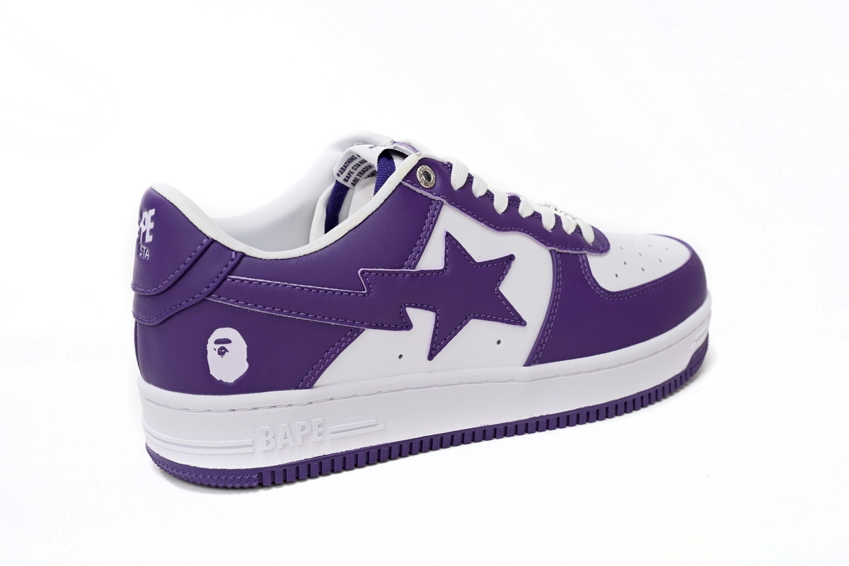 Coco Shoes A Bathing Ape Bape Sta White Purple (2022) 1I70-191-007 - Cocoshoesvip.net