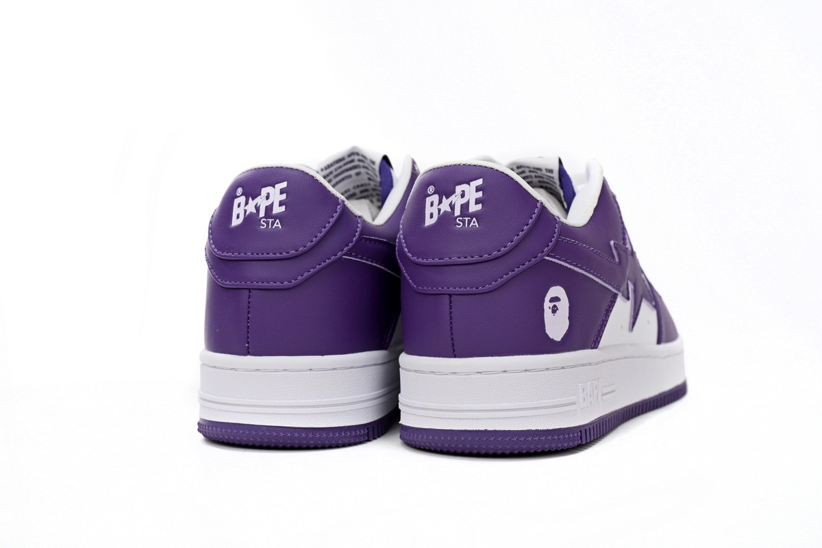 Coco Shoes A Bathing Ape Bape Sta White Purple (2022) 1I70-191-007 - Cocoshoesvip.net