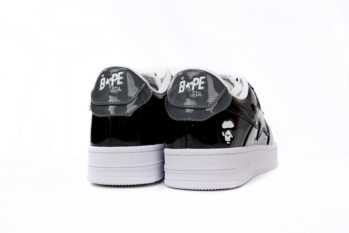 Coco Shoes A Bathing Ape Bape Sta Low Black Grey 1F80191003 - Cocoshoesvip.net