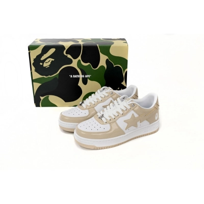 Coco Shoes A Bathing Ape Bape Sta Low White Brown Mirror Surface 1170191022 02