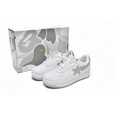 Coco Shoes A Bathing Ape Bape Sta Low White Grey 1H73-191-921 02