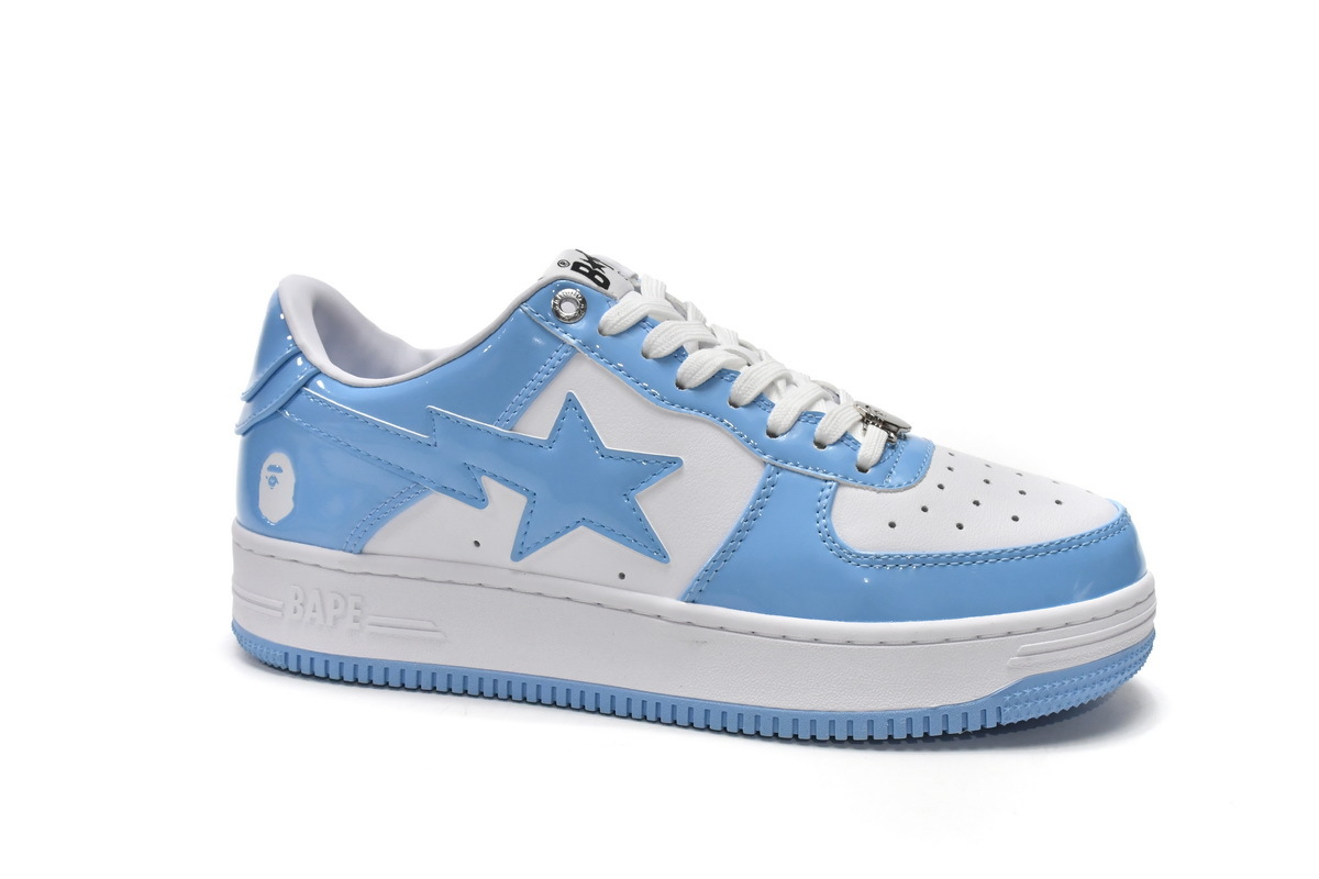 Coco Shoes A Bathing Ape Bape Sta Low White Blue 1M70-191-001 - Cocoshoesvip.net