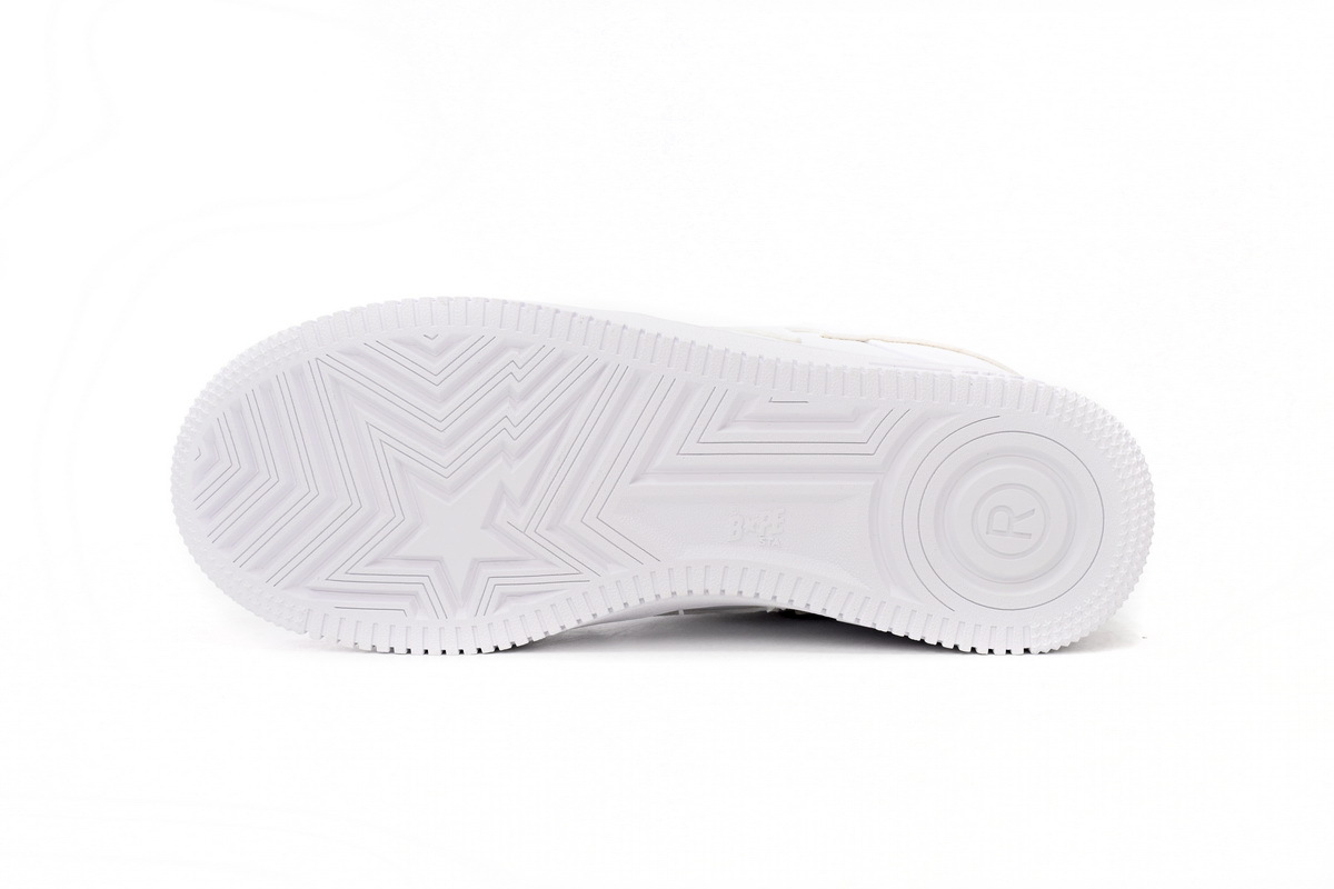 Coco Shoes A Bathing Ape Bape Sta Low White 1H70-191-006 - Cocoshoesvip.net