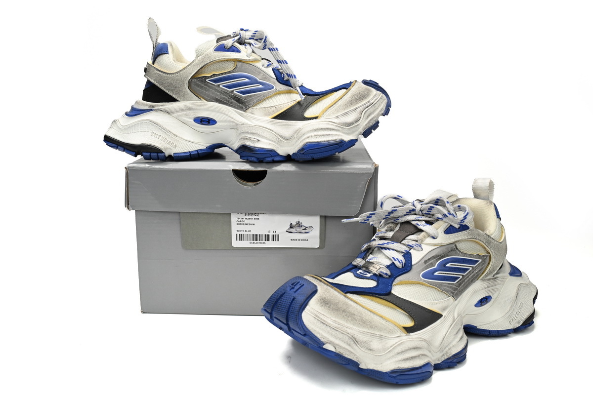Coco Shoes Balenciaga Cargo White Blue 784339W2MV15895 - Cocoshoesvip.net
