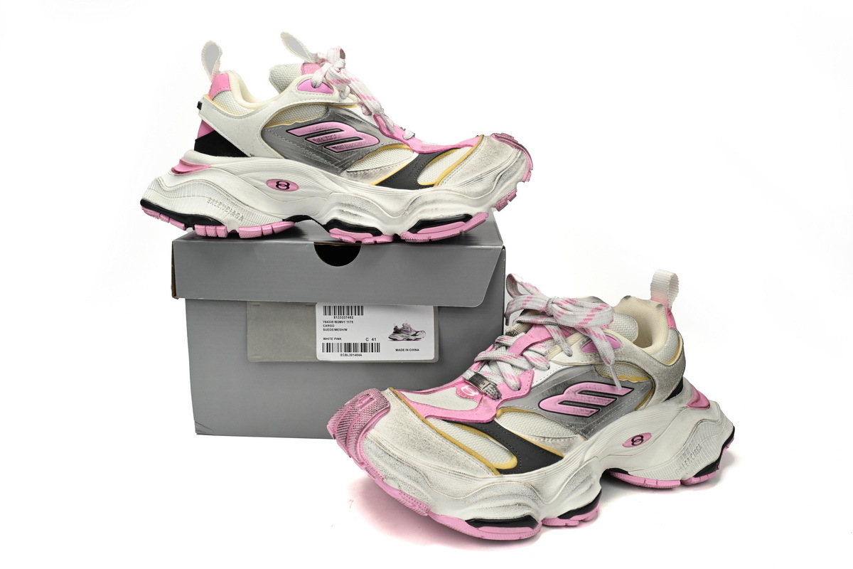 Coco Shoes Balenciaga Cargo White Pink 784339W2MV11175 - Cocoshoesvip.net