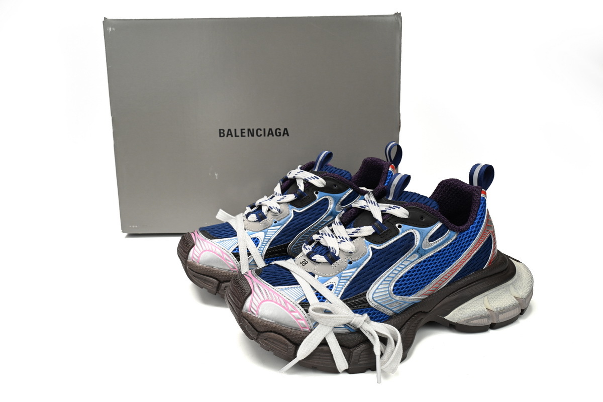 Coco Shoes Balenciaga 3XL Sneaker in Silver Red and Blue 542229W1RB50513 - Cocoshoesvip.net