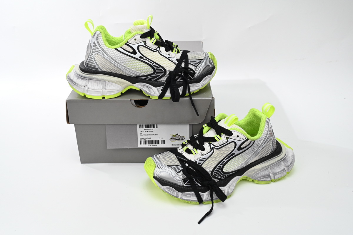 Coco Shoes Balenciaga 3XL Sneaker in Black And White Yellow 734734W3XL69031 - Cocoshoesvip.net