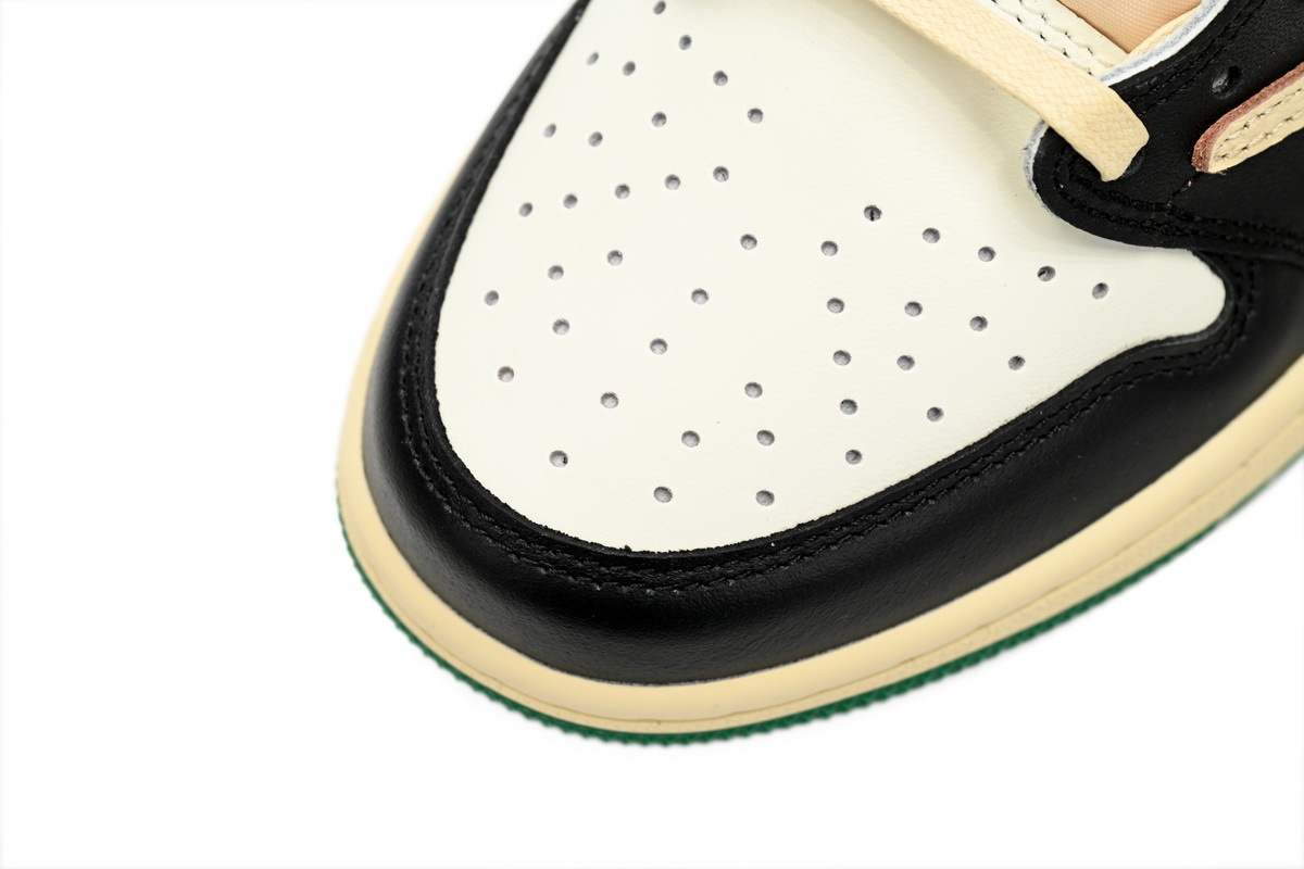 Coco Shoes Air Jordan 1 Low Travis Scott Black Green Barb DM7866-128 - Cocoshoesvip.net