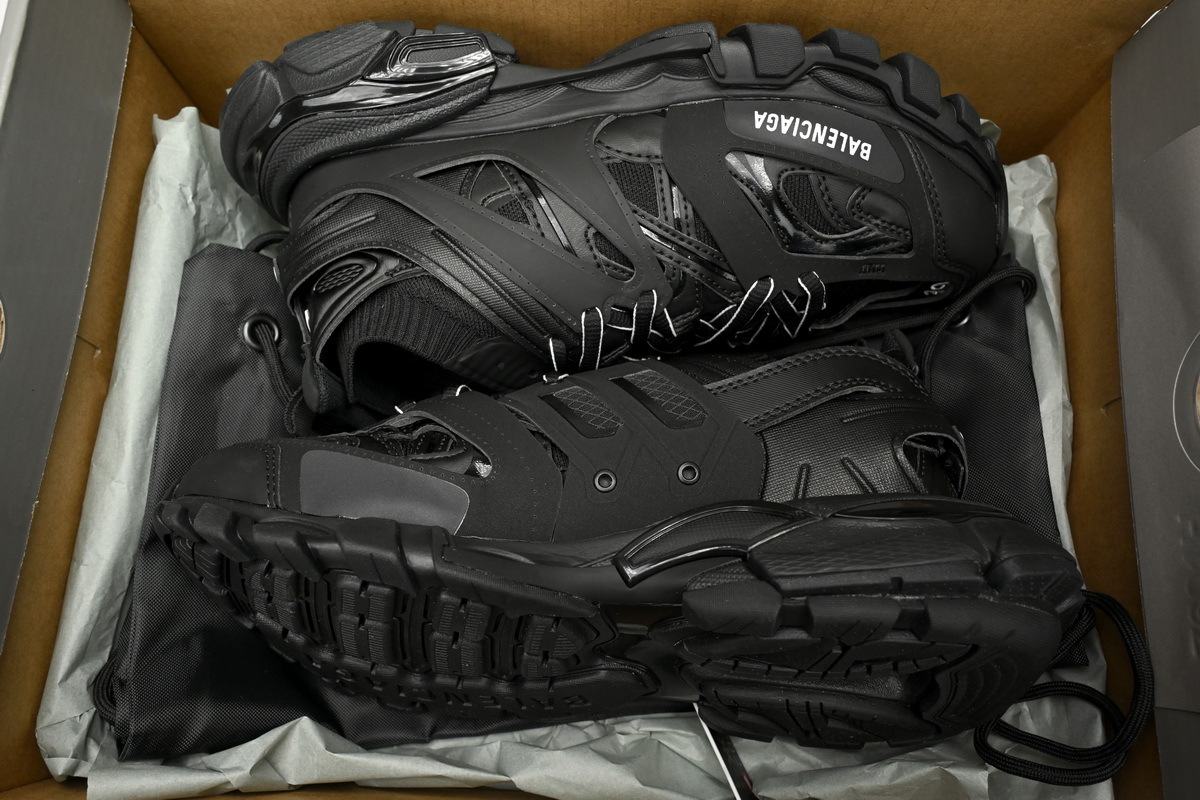 Coco Shoes Balenciaga Track Tess S.Black Rice Grey Black 736328 W3SKC 0102 - Cocoshoesvip.net