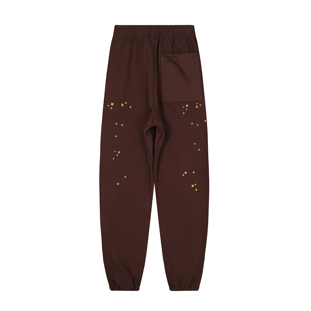 Coco Shoes Sp5der Angel Number Sweatpants Brown SS22 - Cocoshoesvip.net