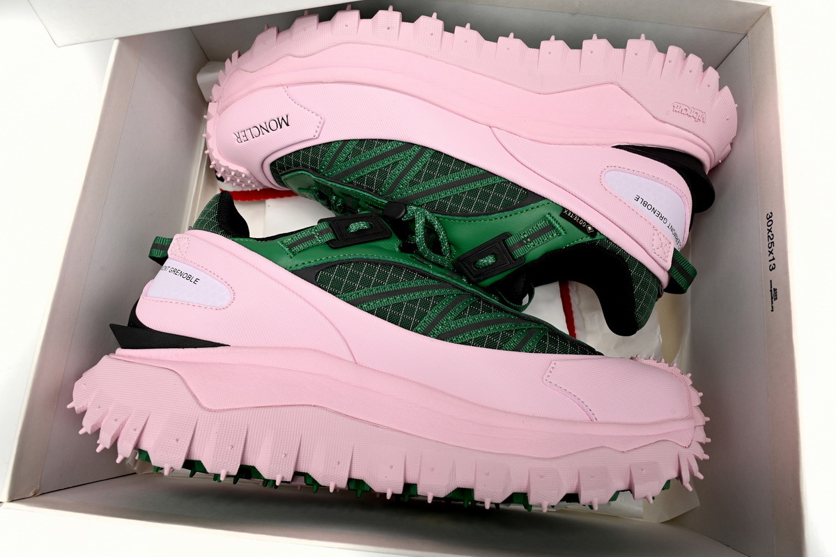 Coco Shoes Moncler Trailgrip Gore-Tex Low Pink Green 4M00230M2058-P48 - Cocoshoesvip.net