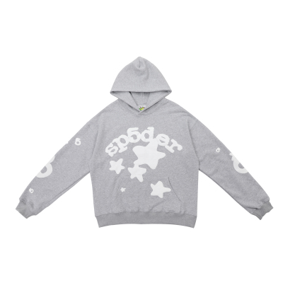 Sp5der Grey Beluga Hoodie 01