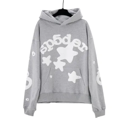Sp5der Grey Beluga Hoodie 02