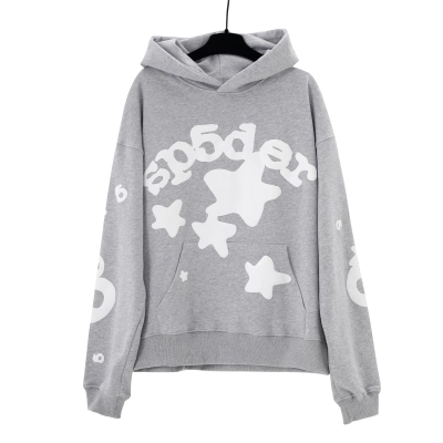Sp5der Grey Beluga Hoodie #HD05 02