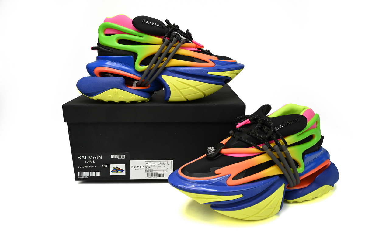 Coco Shoes Balmain Unicorn Low-Top Multicolor YM1VJ309KNHC - Cocoshoesvip.net