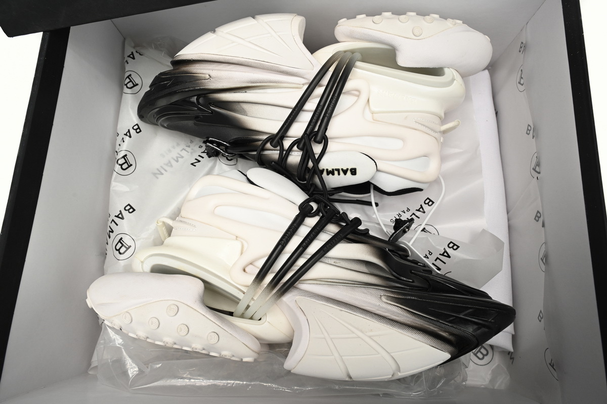 Coco Shoes Balmain Unicorn Low-Top White Black Gradiant YM0VJ309KNED - Cocoshoesvip.net