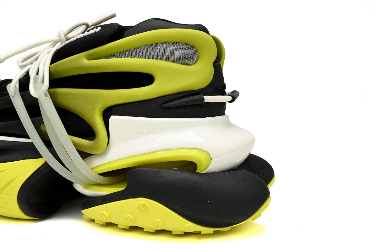 Coco Shoes Balmain Unicorn Low-Top Black Yellow YM0VJ309KNET - Cocoshoesvip.net