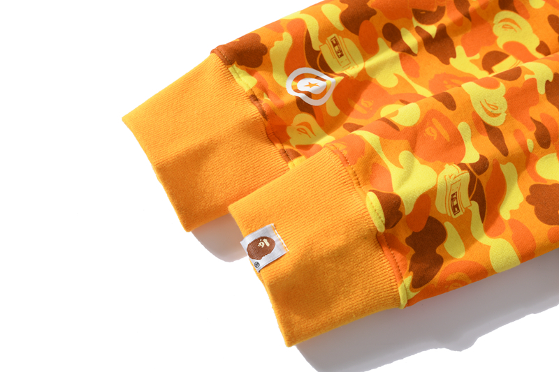 Coco Shoes BAPE Color Camo Shark Full Zip Hoodie Orange - Cocoshoesvip.net