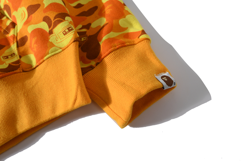 Coco Shoes BAPE Color Camo Shark Full Zip Hoodie Orange - Cocoshoesvip.net