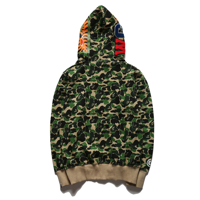 Coco Shoes BAPE Color Camo Shark Full Zip Hoodie Green 1J80-115-009 - Cocoshoesvip.net