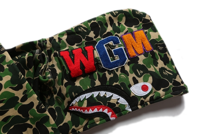 Coco Shoes BAPE Color Camo Shark Full Zip Hoodie Green 1J80-115-009 - Cocoshoesvip.net