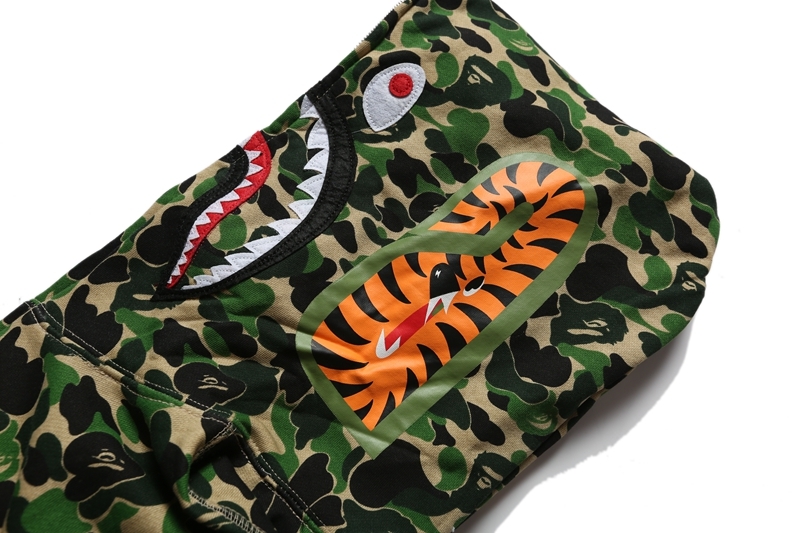 Coco Shoes BAPE Color Camo Shark Full Zip Hoodie Green 1J80-115-009 - Cocoshoesvip.net
