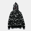 Bape Color Camo Shark Full Zip Hoodie Black