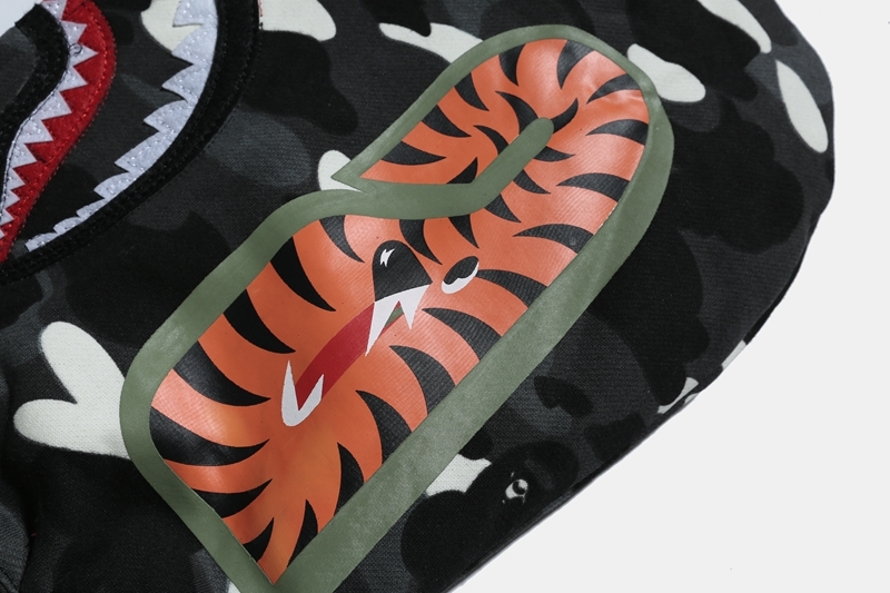 Coco Shoes BAPE Color Camo Shark Full Zip Hoodie Black - Cocoshoesvip.net