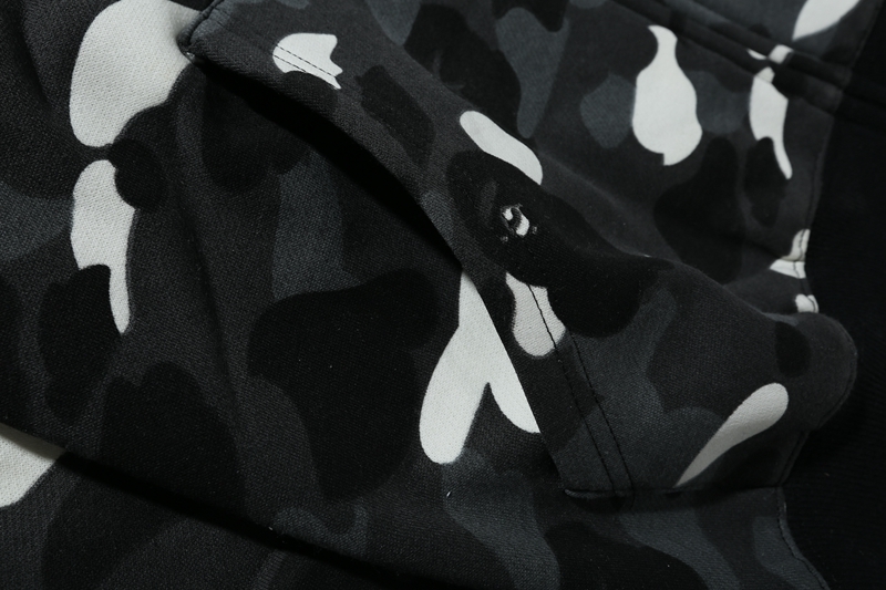 Coco Shoes BAPE Color Camo Shark Full Zip Hoodie Black - Cocoshoesvip.net
