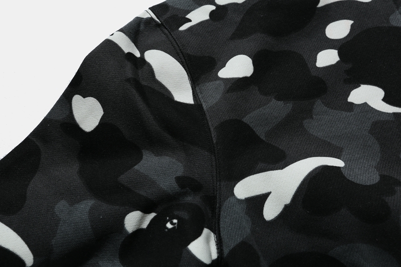 Coco Shoes BAPE Color Camo Shark Full Zip Hoodie Black - Cocoshoesvip.net