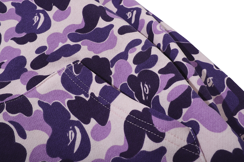 Coco Shoes BAPE Color Camo Shark Full Zip Hoodie Light Purple - Cocoshoesvip.net