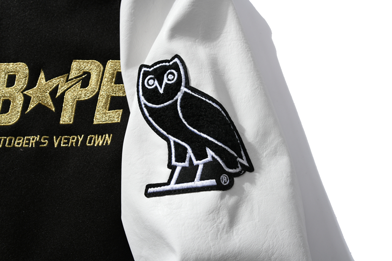 Coco Shoes BAPE x OVO Varsity Jacket Black - Cocoshoesvip.net