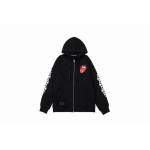Coco Shoes Chrome Hearts × The Rolling Stones Red Tongue Cross Zip Up Hoodie Black/Red - Cocoshoesvip.net