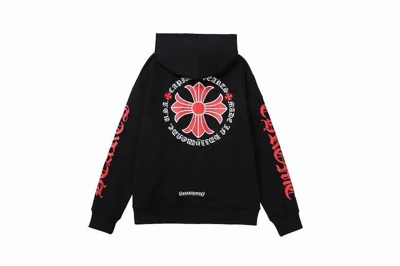 Coco Shoes Chrome Hearts Made In Hollywood Plus Cross Zip Up Hoodie Black/Red - Cocoshoesvip.net