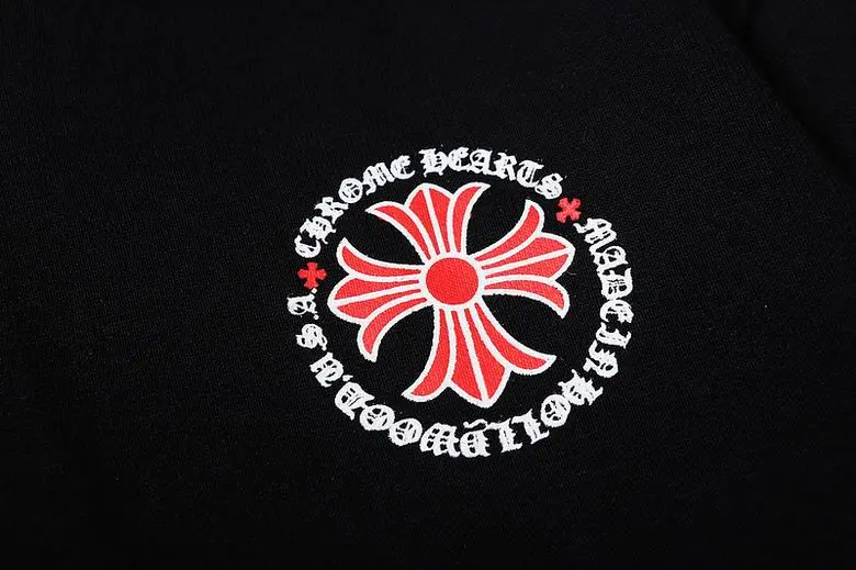 Coco Shoes Chrome Hearts Made In Hollywood Plus Cross Zip Up Hoodie Black/Red - Cocoshoesvip.net