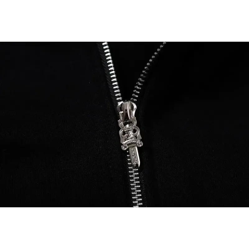 Coco Shoes Chrome Hearts Made In Hollywood Plus Cross Zip Up Hoodie Black/Red - Cocoshoesvip.net