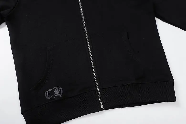 Coco Shoes Chrome Hearts Made In Hollywood Plus Cross Zip Up Hoodie Black/Red - Cocoshoesvip.net