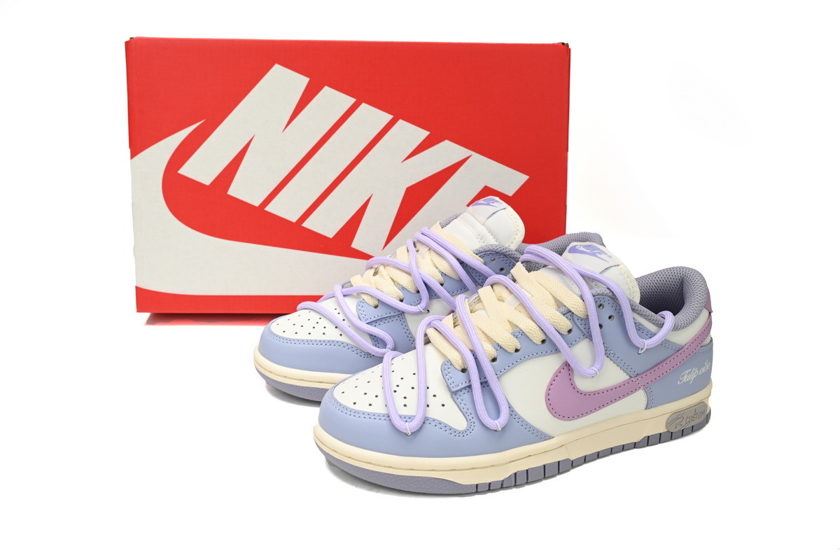 Coco Shoes Nike SB Dunk Low "Indigo Haze/Coral Chalk" (Limited customized) - Cocoshoesvip.net