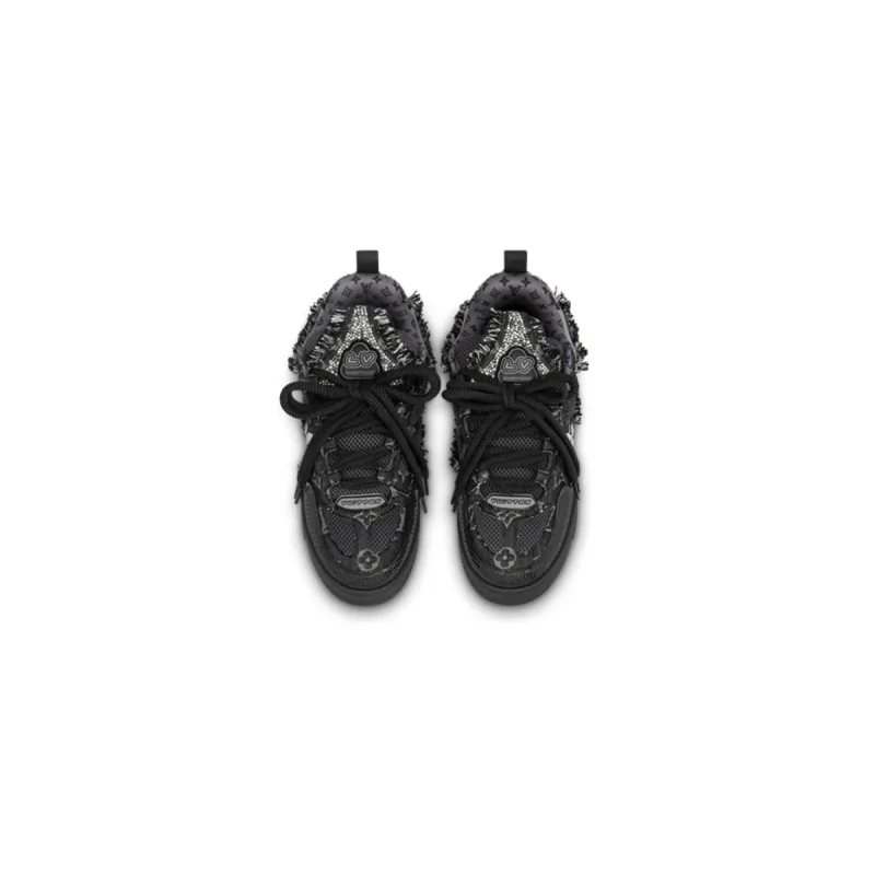 Coco Shoes Louis Vuitton LV Skate Trainer Black Swarovski Monogran 1ABMHV - Cocoshoesvip.net