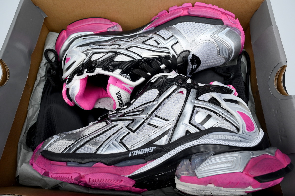 Coco Shoes Balenciaga Runner Gray Pink 677402 W3RB2 9155 - Cocoshoesvip.net