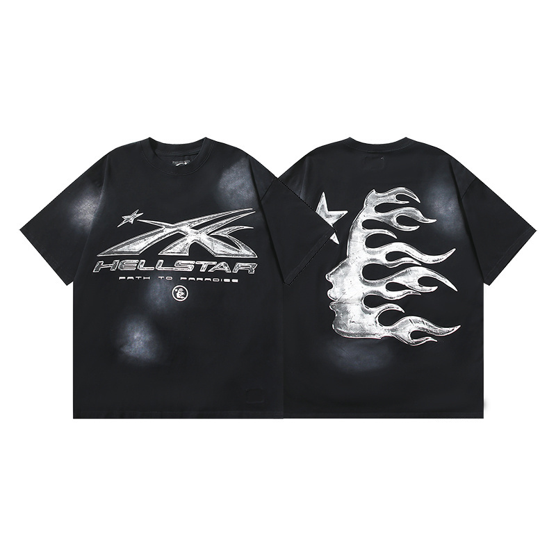 Coco Shoes Hellstar Sport Logo Gel Black T-Shirt White - Cocoshoesvip.net
