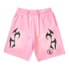 Hellstar Flame Shorts Pink/Black/Grey