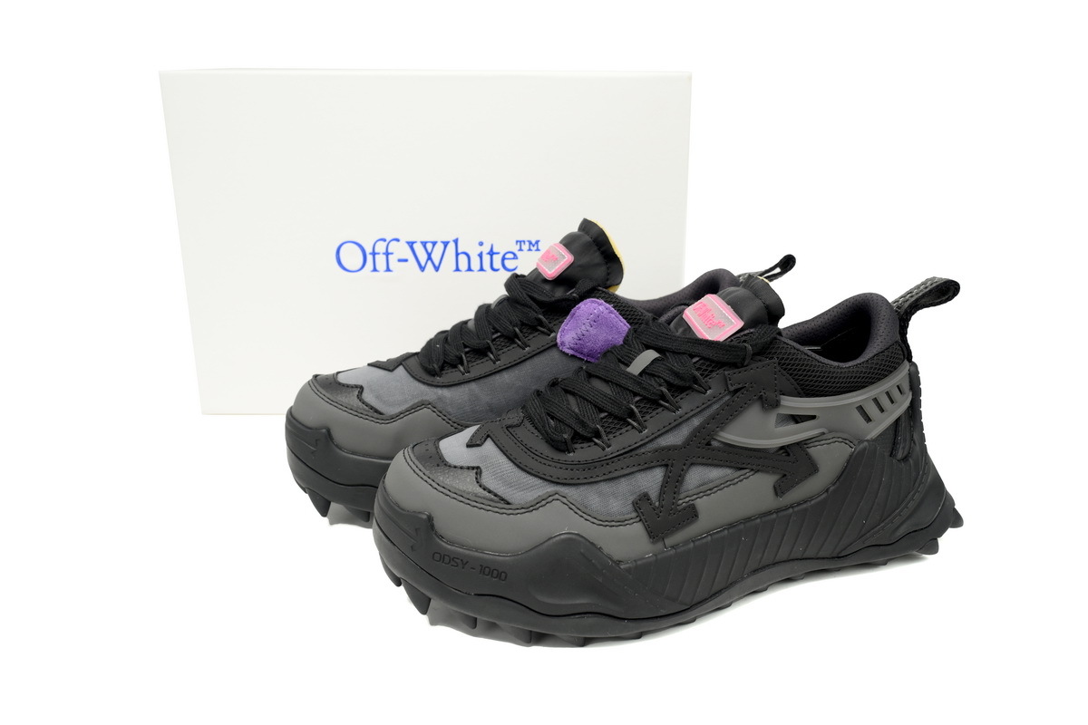 Coco Shoes OFF-WHITE ODSY-1000 Black Fucshia Grey OMIA139C99FAB0021010 - Cocoshoesvip.net