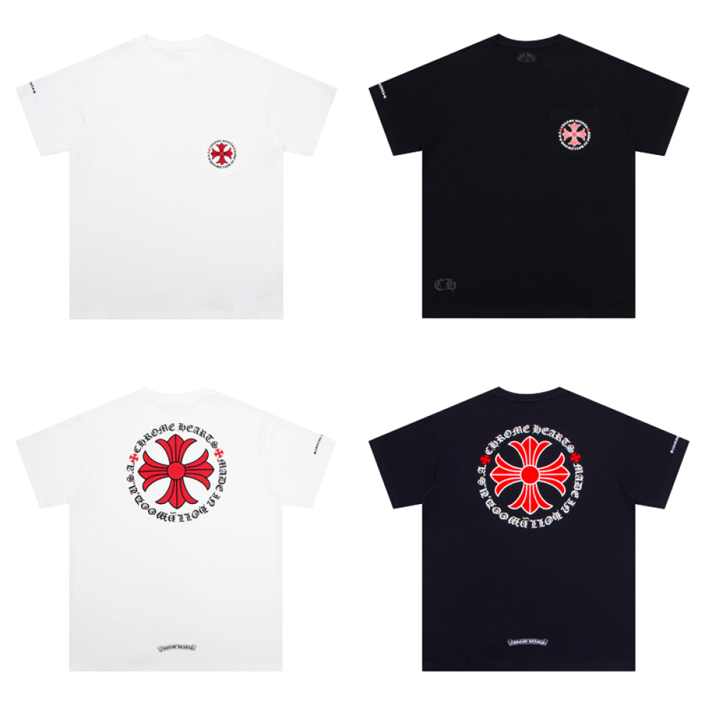 Coco Shoes Chrome Hearts Made In Hollywood Plus Cross T-shirt White/Black - Cocoshoesvip.net