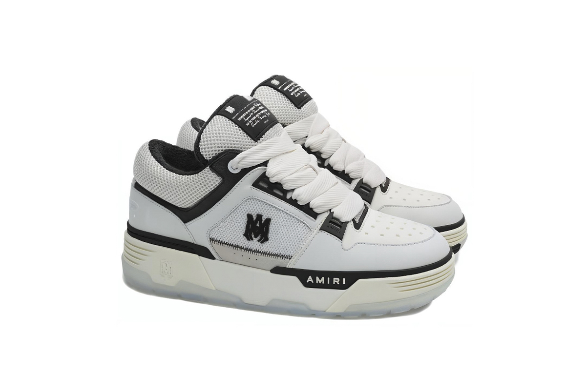 Coco Shoes Amiri MA-1 White Black Grey PS24MFS018-111 - Cocoshoesvip.net