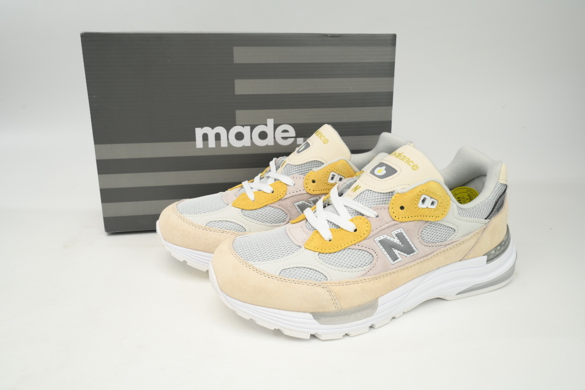 Coco Shoes New Balance 992 Gray White Yellow M992PB1 - Cocoshoesvip.net