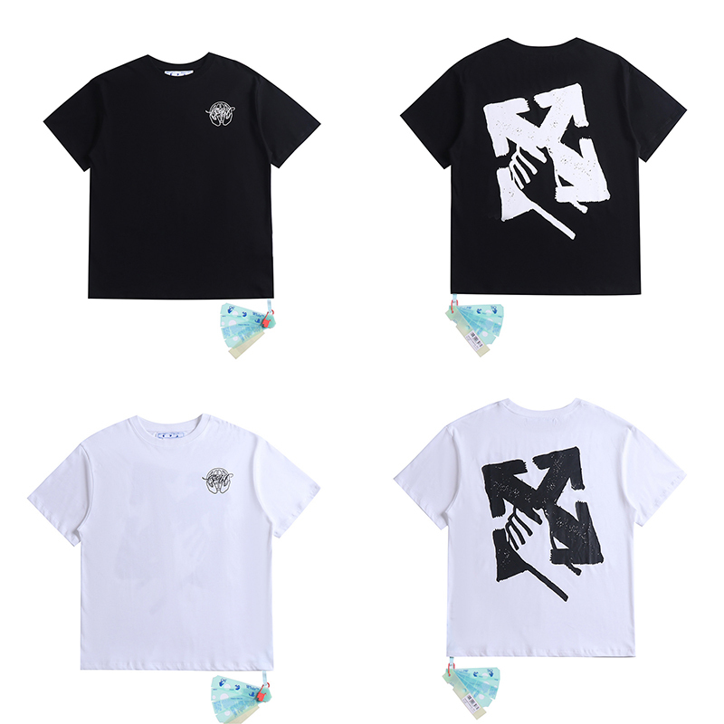 Coco Shoes OFF-WHITE Hand Arrow Tee White/Black - Cocoshoesvip.net
