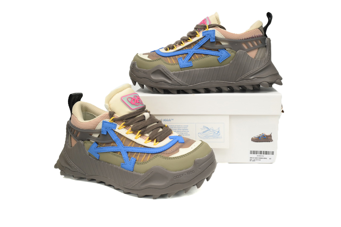 Coco Shoes OFF-WHITE ODSY-1000 Blue Grey OMIA139R21FAB0010945 - Cocoshoesvip.net