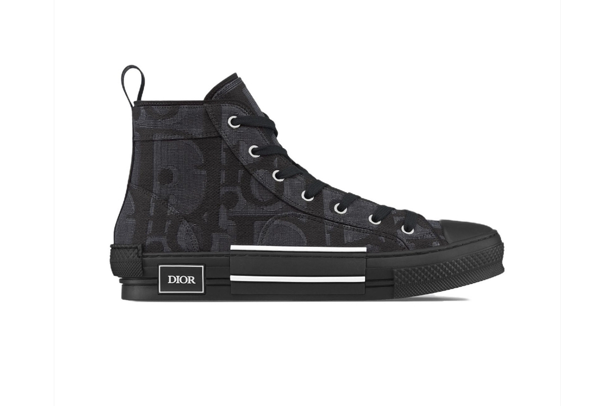Coco Shoes Dior B23 High Top Canvas Oblique Black 3SH126ZXX_H969 - Cocoshoesvip.net