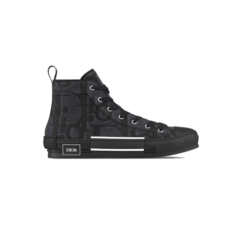 Coco Shoes Dior B23 High Top Canvas Oblique Black 3SH126ZXX_H969 - Cocoshoesvip.net